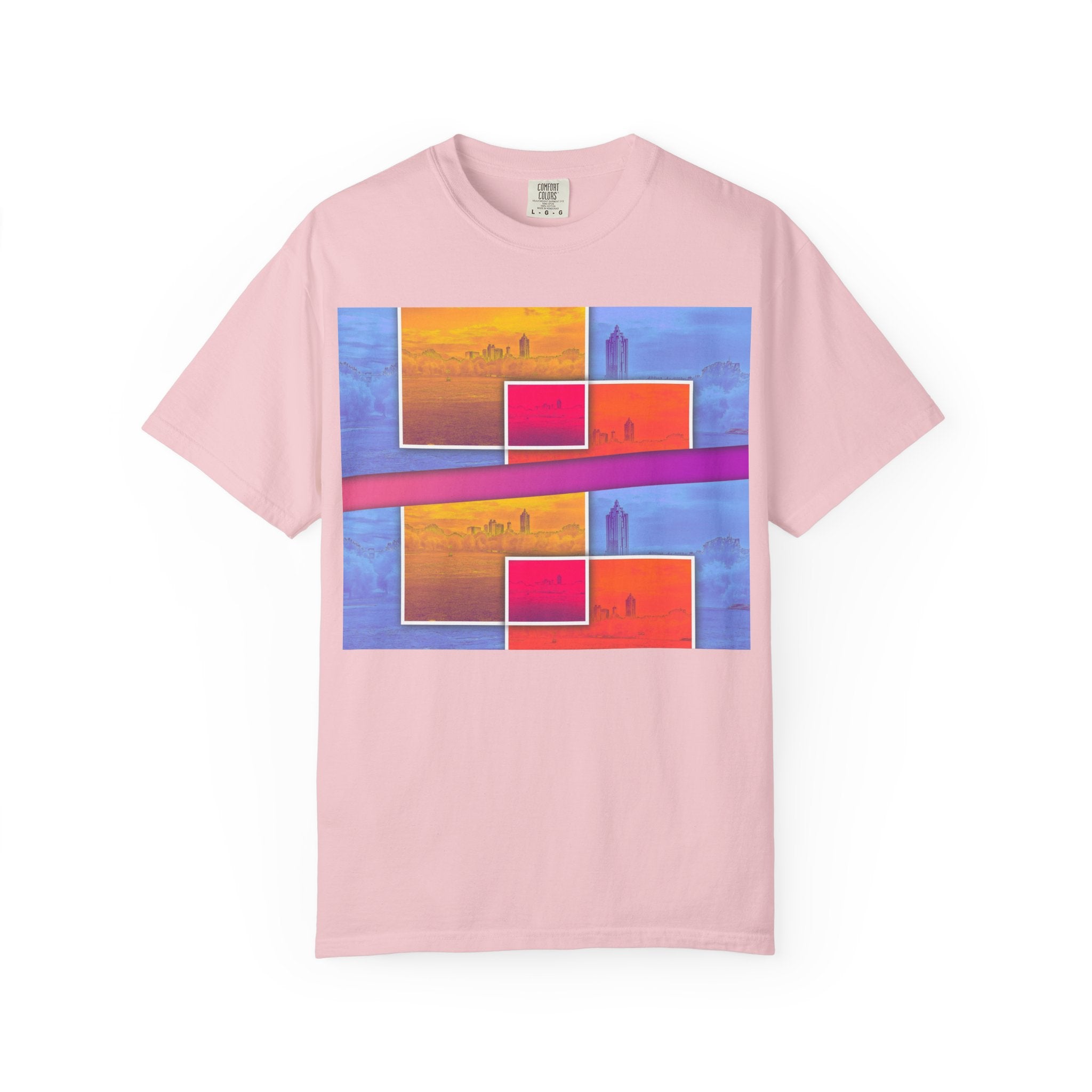 Picnic In The Park With You By Kevin Quinn -Abstract Sunset Blocks Urban Architecture Atlanta T-Shirt