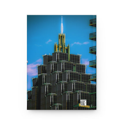 A Face In The Crowd By Kevin Quinn - Art Deco Cityscape Hardcover Journal — Modern Skyscraper Notebook for Travel, Architecture & Urban Sketching