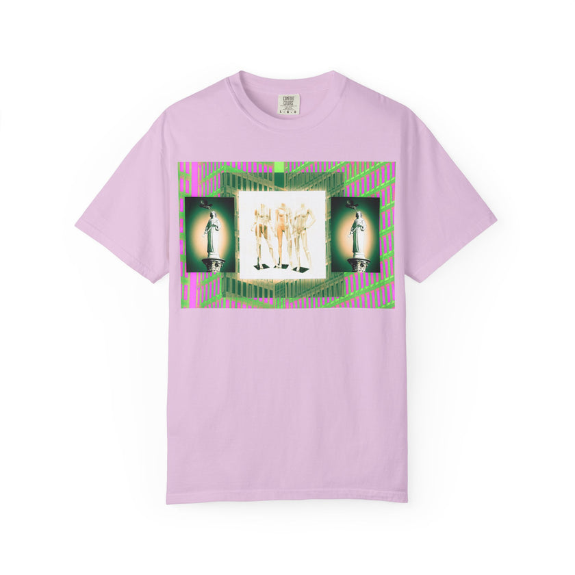 The Past Love Fashion Show By Kevin Quinn -Modern Abstract Architecture T-Shirt — Retro Neon Vintage Graphic Tee