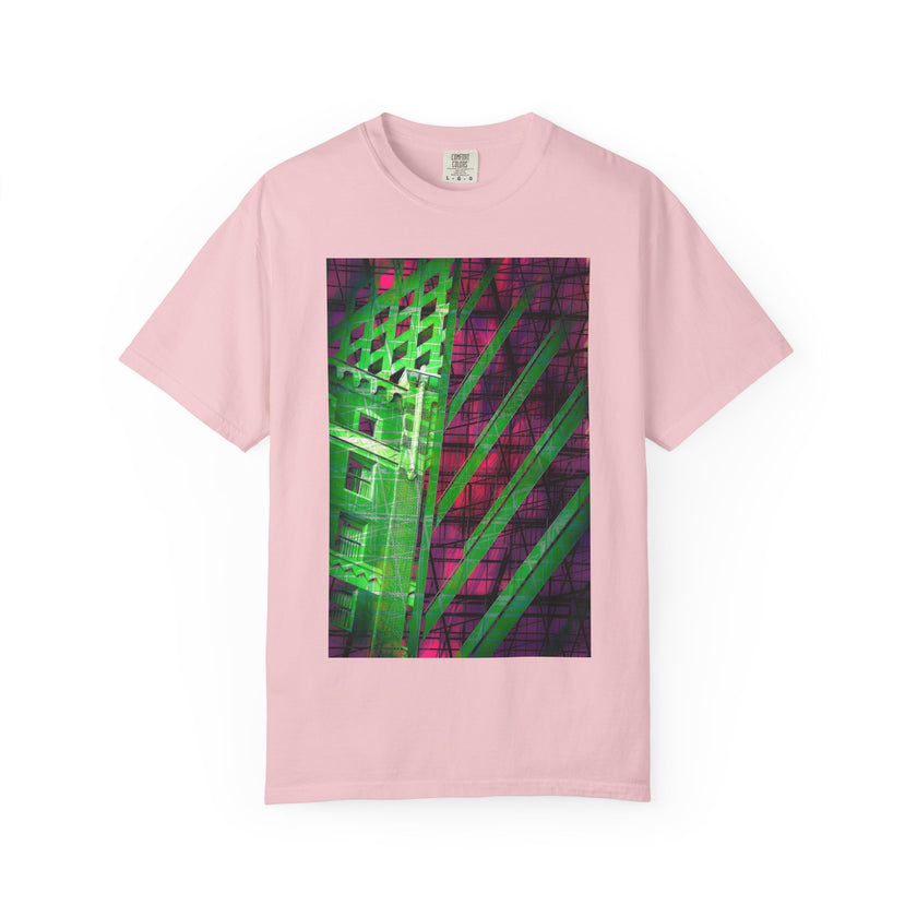 The Fifth Floor Fantasy By Kevin Quinn  -Neon Urban Modern Abstract Architecture Graphic Tee