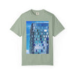 Toy Box By Kevin Quinn -Modern Urban Architecture Glass Facade T-Shirt — Blue Architectural Photo Tee
