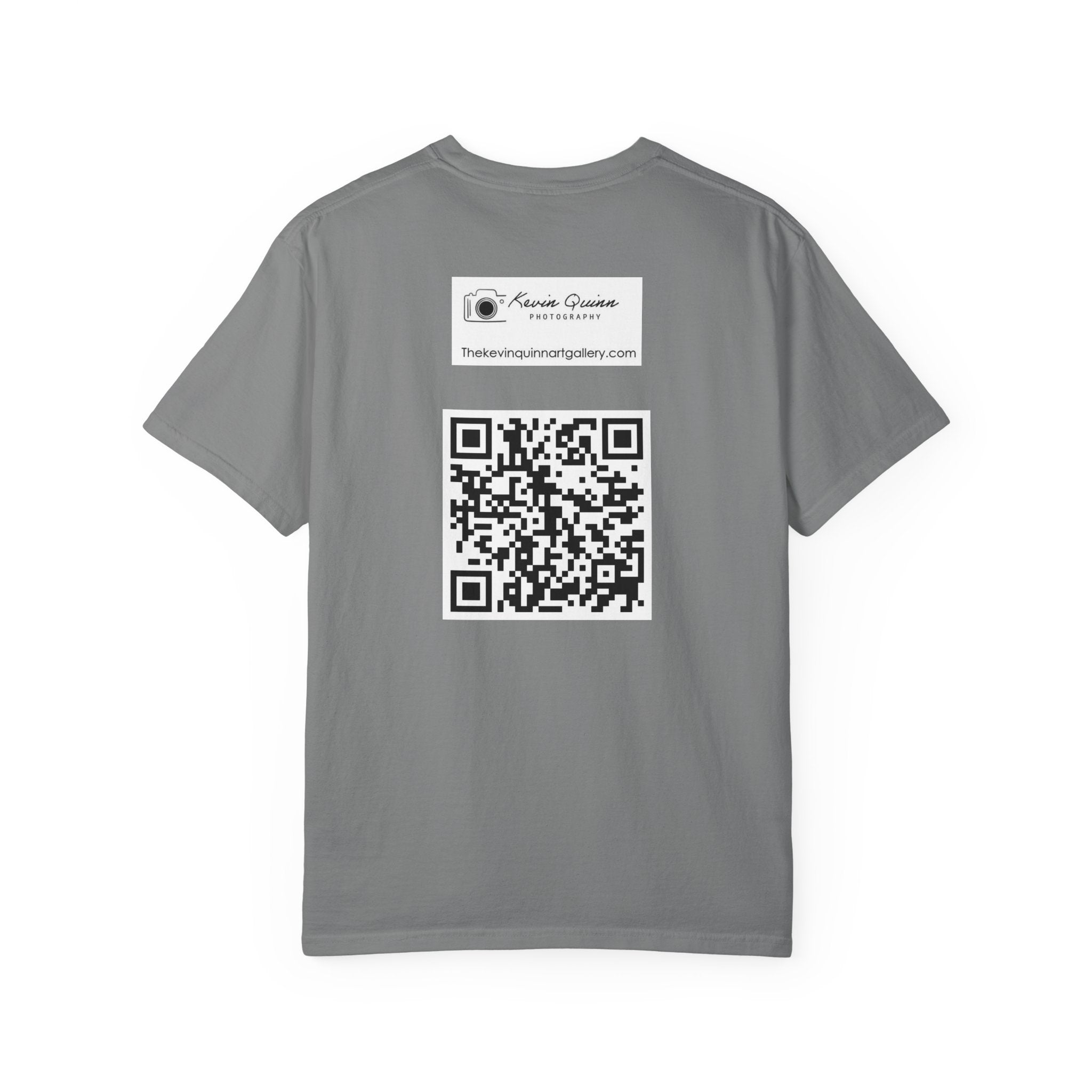 Ava's Search Engine By Kevin Quinn -Abstract Glitch Art T-Shirt with QR Code Back — Techy Urban Graphic Tee