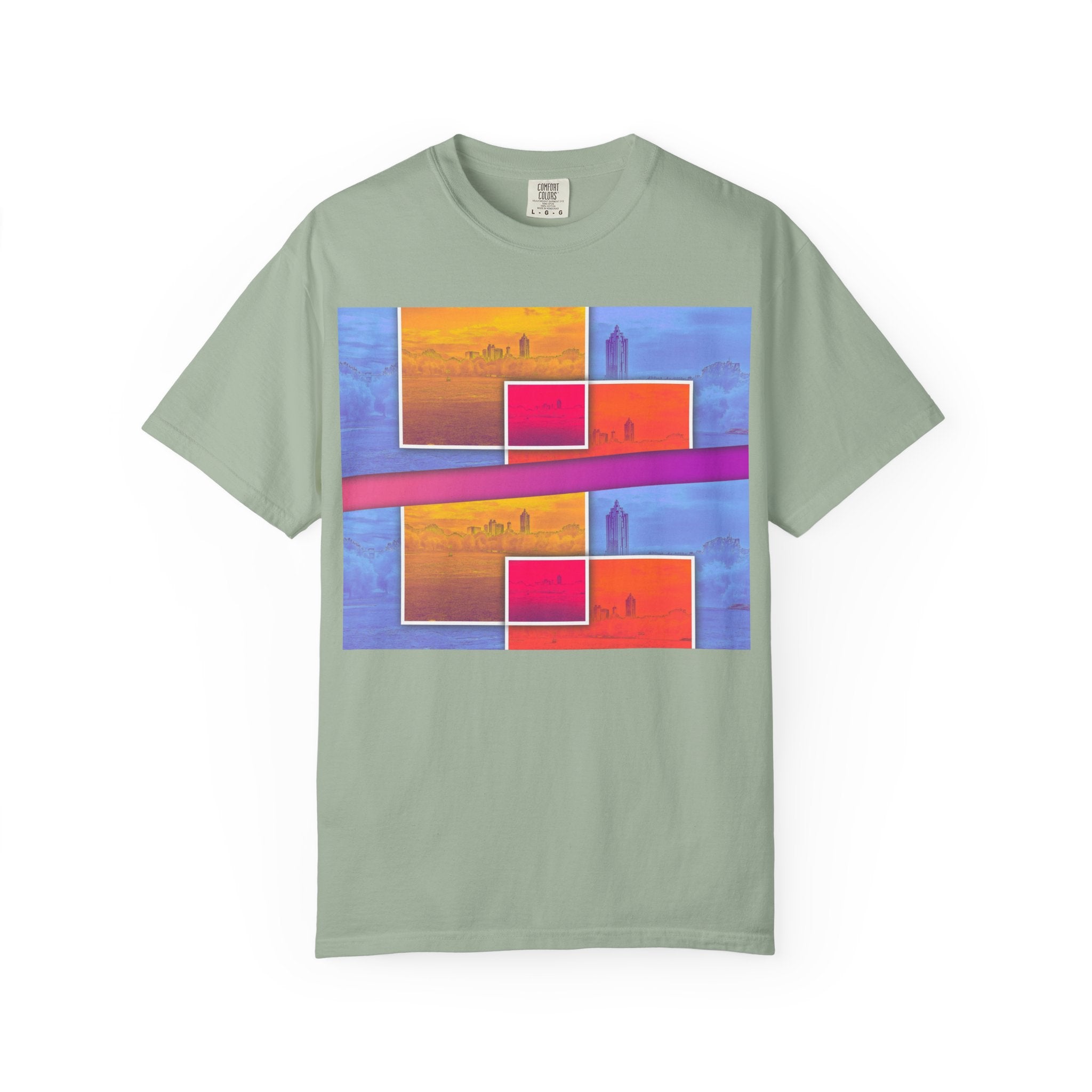 Picnic In The Park With You By Kevin Quinn -Abstract Sunset Blocks Urban Architecture Atlanta T-Shirt