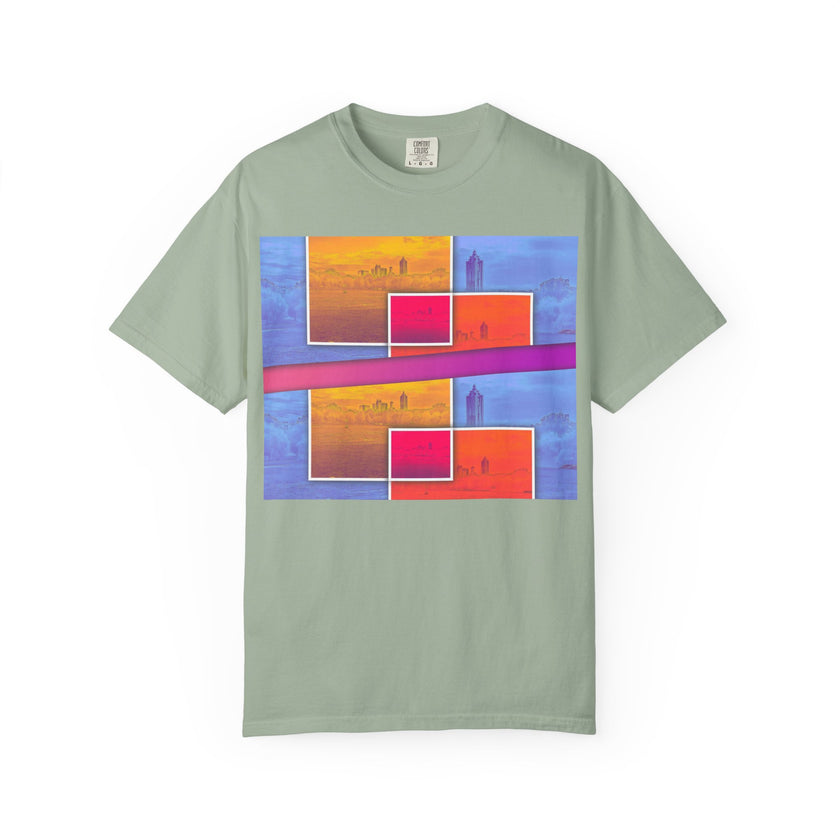 Picnic In The Park With You By Kevin Quinn -Abstract Sunset Blocks Urban Architecture Atlanta T-Shirt