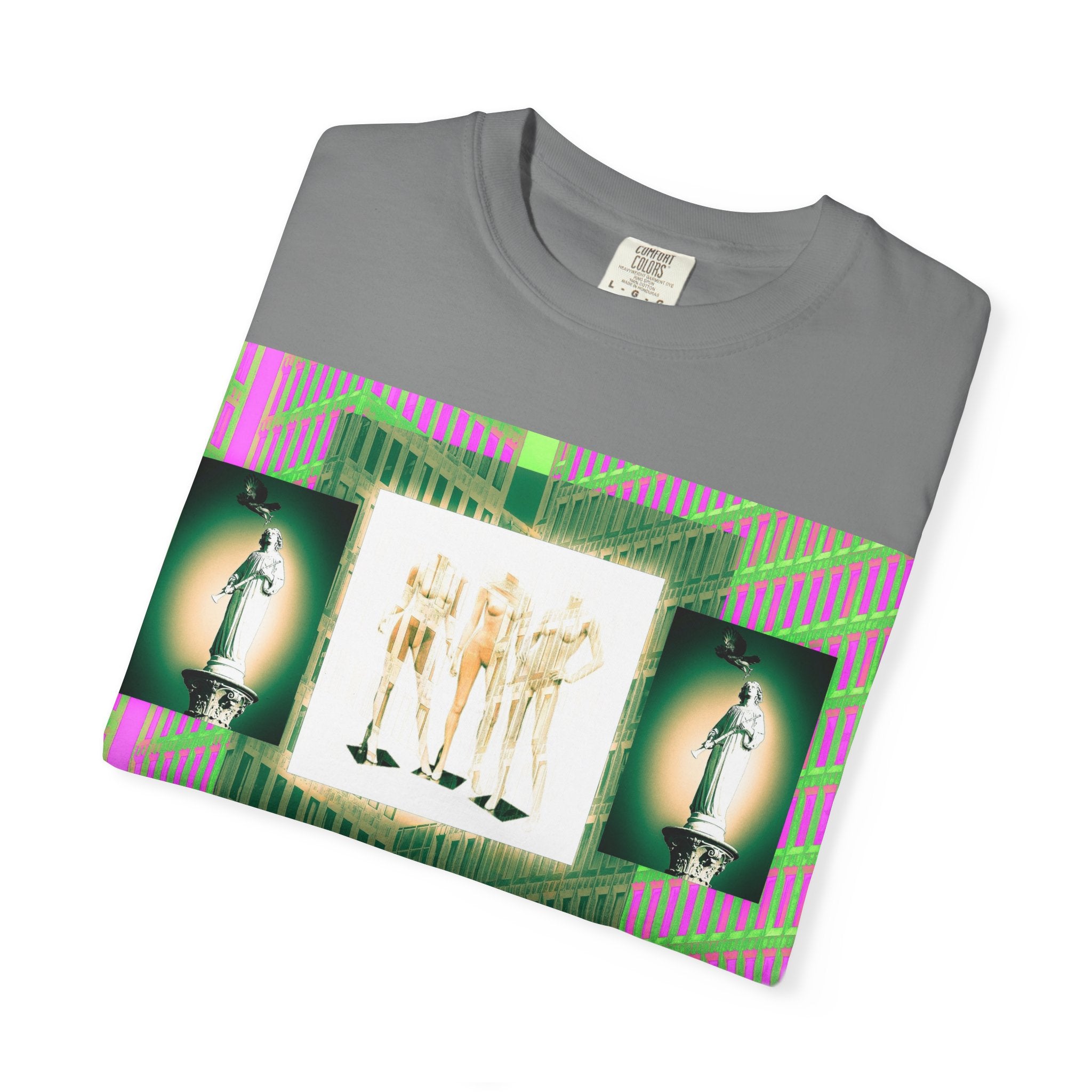 The Past Love Fashion Show By Kevin Quinn -Modern Abstract Architecture T-Shirt — Retro Neon Vintage Graphic Tee