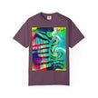 Rooftop Jazz By Kevin Quinn -Abstract Urban Modern Architecture Psychedelic Swirl T-Shirt