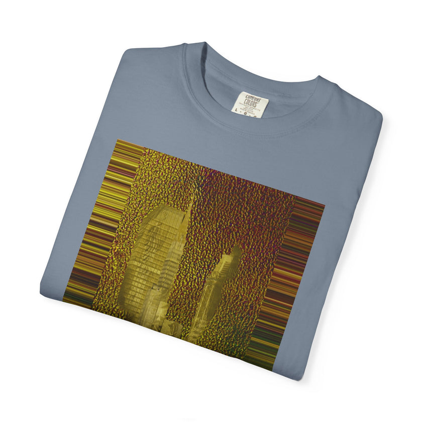 Ava's Search Engine By Kevin Quinn -Abstract Glitch Art T-Shirt with QR Code Back — Techy Urban Graphic Tee