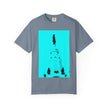 Glamour Boy By Kevin Quinn T-Shirt — Abstract Pop Art Architecture Neon Philly City Monument Graphic with QR Code Back