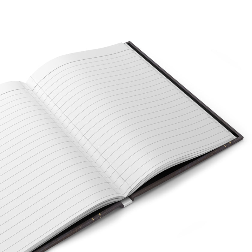 Triangle In The Sky By Kevin Quinn - Gold Triangle Hardcover Journal — Minimalist Geometric Notebook