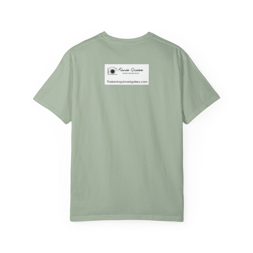 I Think of Her Often By Kevin Quinn -Abstract Urban Architecture Blue Skyscraper with Girl T-Shirt