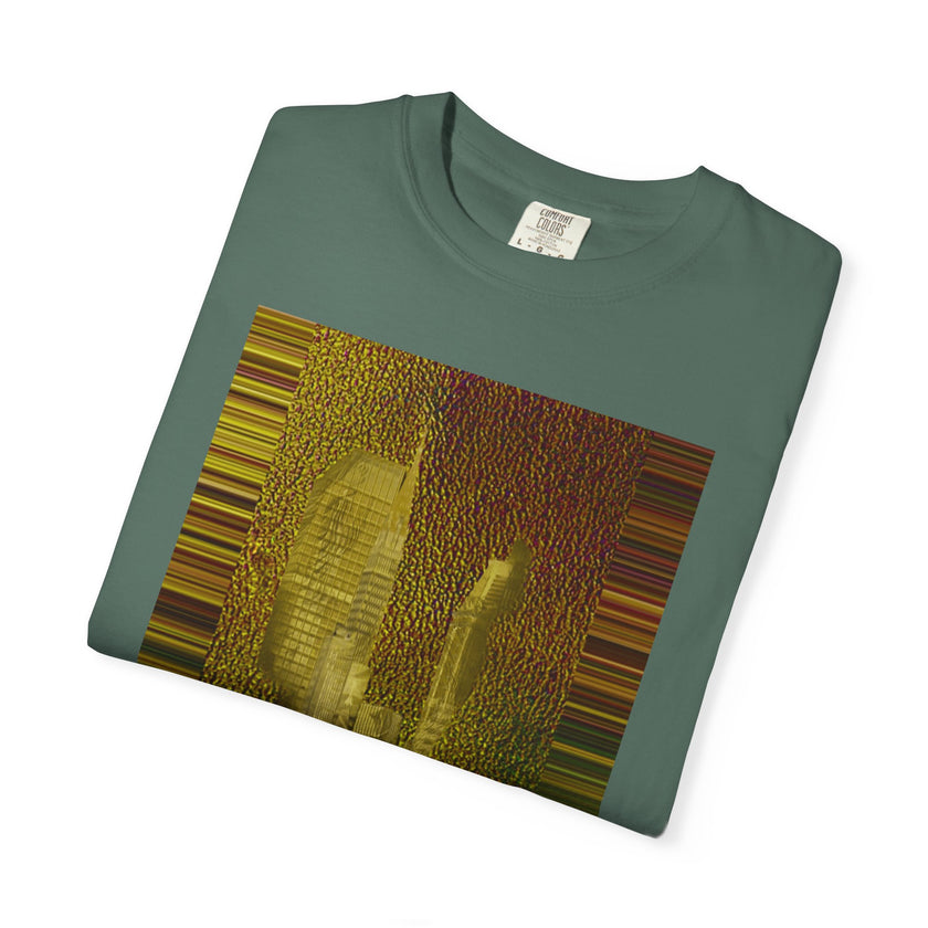 Ava's Search Engine By Kevin Quinn -Abstract Glitch Art T-Shirt with QR Code Back — Techy Urban Graphic Tee