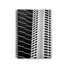 Attraction By Kevin Quinn - Architectural Black & White Spiral Notebook — Modern Geometric Ruled Journal
