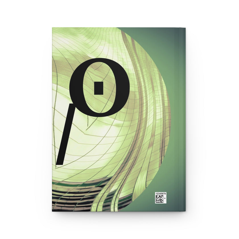 My Friend The Professor By Kevin Quinn - Abstract Green Symbol Hardcover Journal — Modern Geometric Notebook