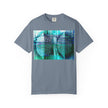 Pardon Me By Kevin Quinn -Abstract Urban Architecture Street Photography Blue T-Shirt — Surreal Nature Graphic Tee