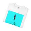Glamour Boy By Kevin Quinn T-Shirt — Abstract Pop Art Architecture Neon Philly City Monument Graphic with QR Code Back