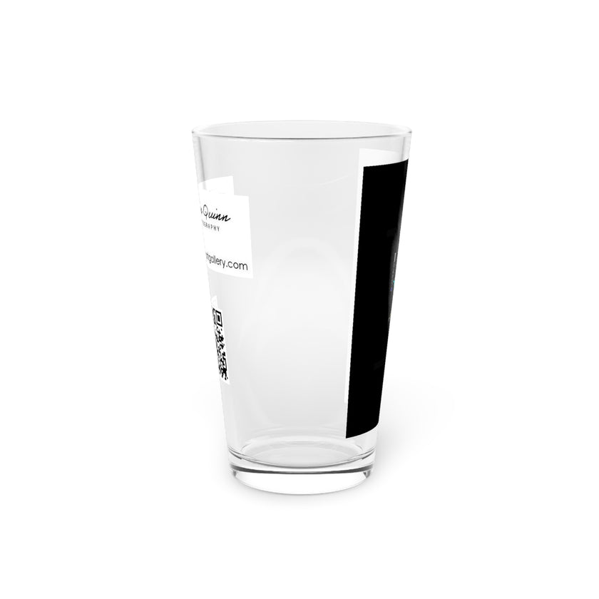 Abstract Art Beer Pint Glass – 16oz Craft Beer Glass – “A Night For Joker” by Kevin Quinn