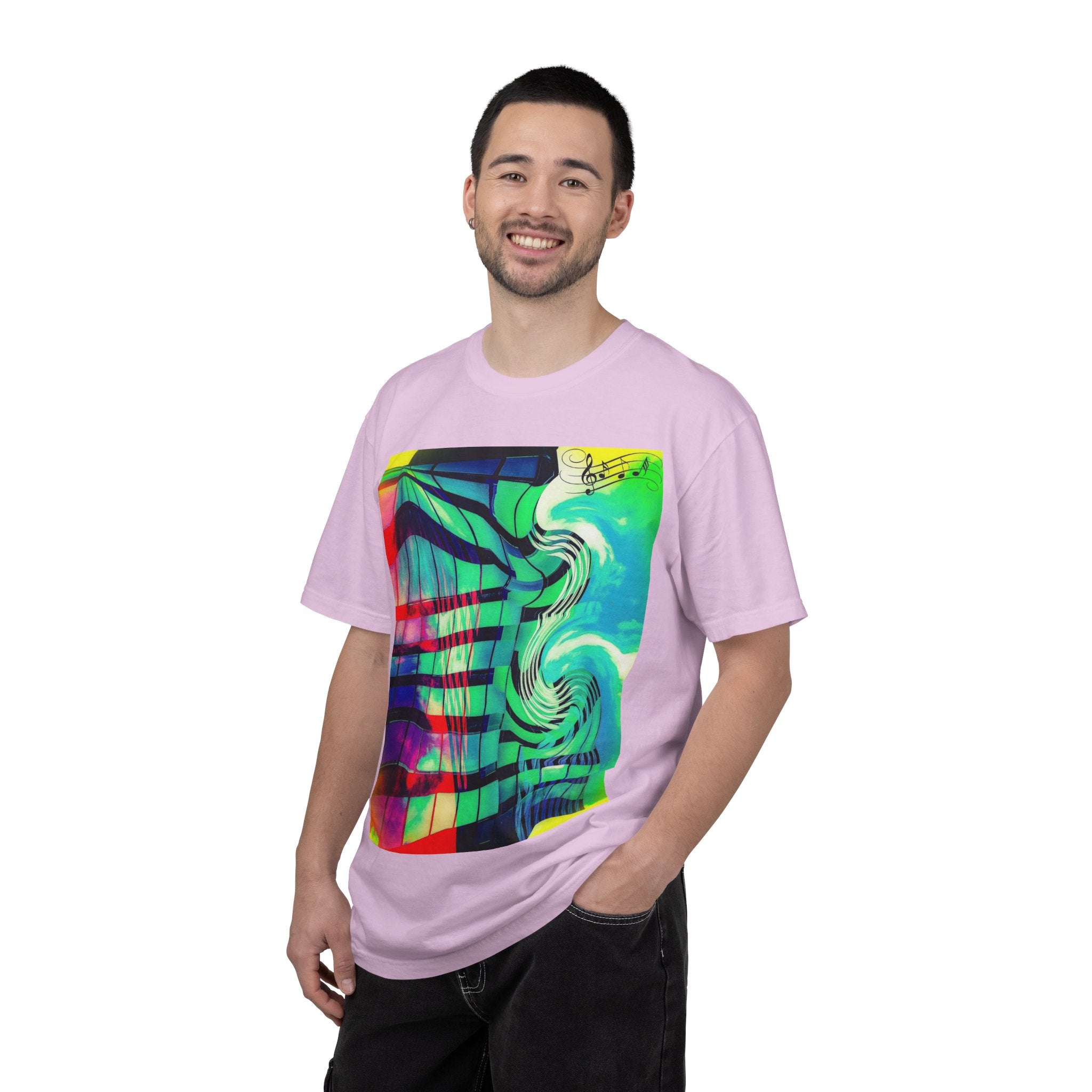 Rooftop Jazz By Kevin Quinn -Abstract Urban Modern Architecture Psychedelic Swirl T-Shirt
