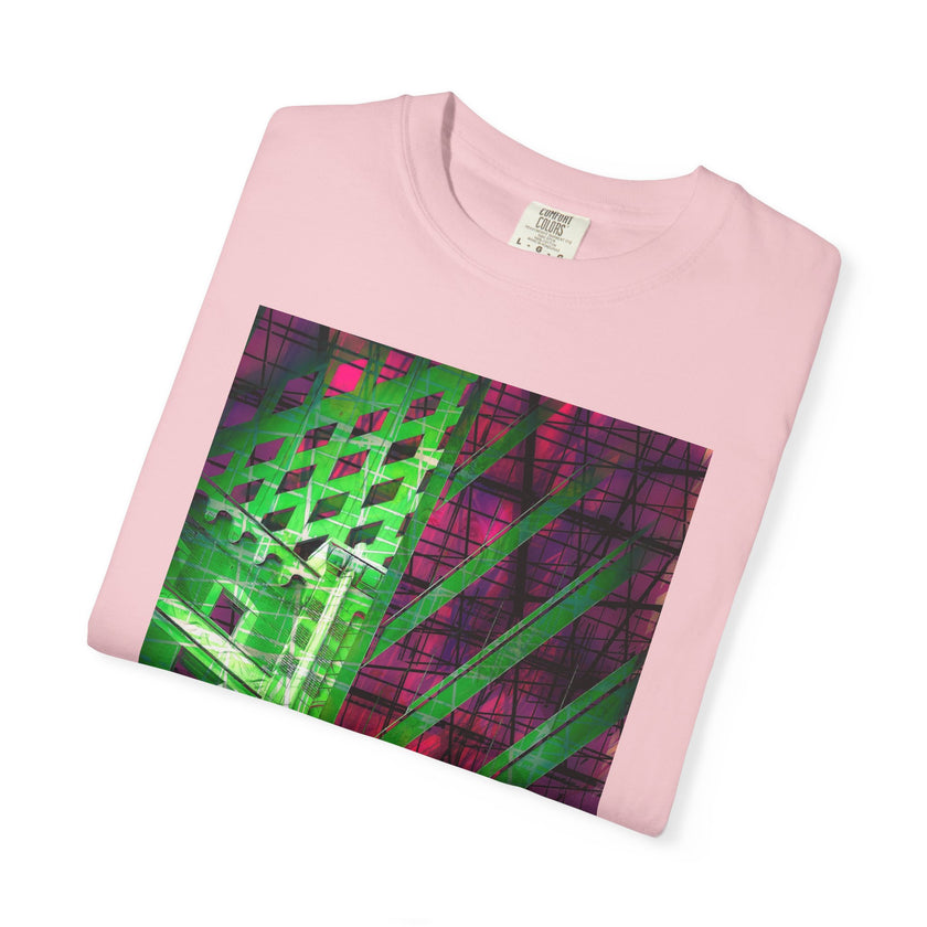 The Fifth Floor Fantasy By Kevin Quinn  -Neon Urban Modern Abstract Architecture Graphic Tee
