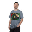 In The Journey By Kevin Quinn- Abstract Urban Architecture Geometric Pyramid T-Shirt — Colorful Architectural Art Tee