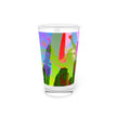 Abstract Art Beer Pint Glass – 16oz Craft Beer Glass – “City of Brotherly Love” by Kevin Quinn