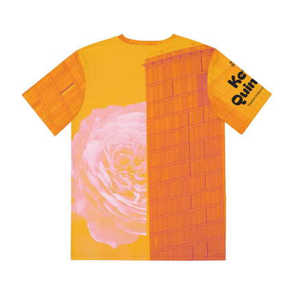 A Flower For You By Kevin Quinn -Romantic Modern Urban Abstract Architecture Graphic Tee — All-Over Print Shirt