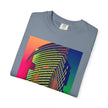 New York Beats By Kevin Quinn -Modern Abstract Architecture Neon Cityscape T-Shirt — Retro Vaporwave Building Print
