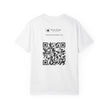 Glamour Boy By Kevin Quinn T-Shirt — Abstract Pop Art Architecture Neon Philly City Monument Graphic with QR Code Back
