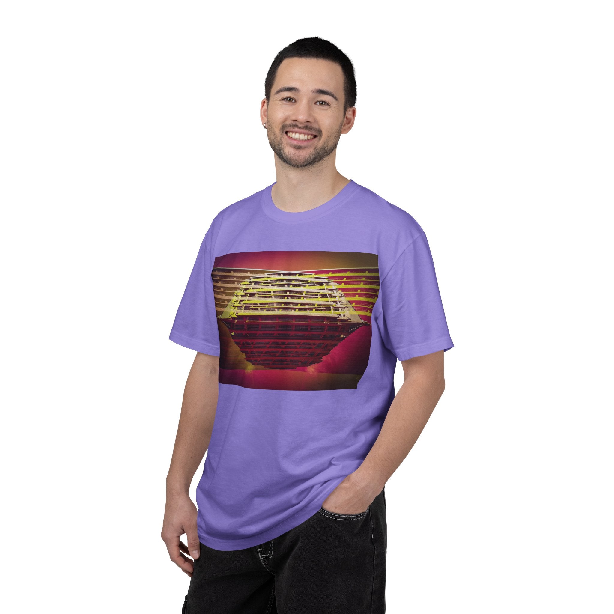 Dreaming With Dali By Kevin Quinn -Retro Futuristic Sunset Abstract Urban Architecture T-Shirt — Geometric Vaporwave Graphic