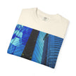 I Think of Her Often By Kevin Quinn -Abstract Urban Architecture Blue Skyscraper with Girl T-Shirt