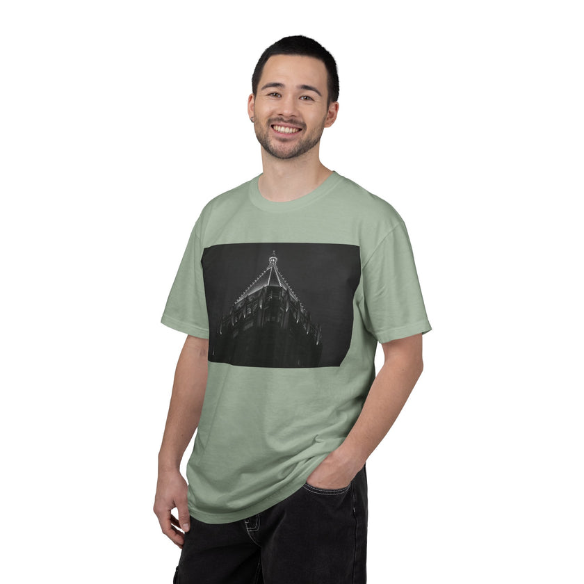 Requiem By Kevin Quinn   -Architectural Nightscape T-Shirt — Gothic Building Photo Tee