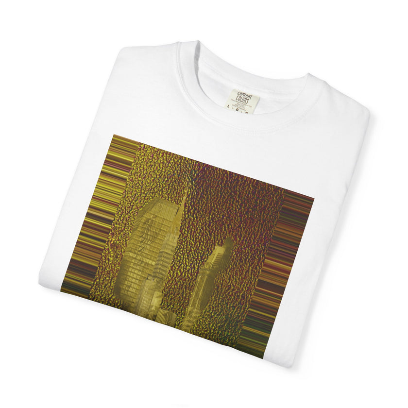 Ava's Search Engine By Kevin Quinn -Abstract Glitch Art T-Shirt with QR Code Back — Techy Urban Graphic Tee
