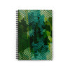 Memories Attract By Kevin Quinn  -Green Tech Spiral Notebook — Abstract Digital Dot Pattern Ruled Journal for Poets