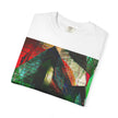 In The Journey By Kevin Quinn- Abstract Urban Architecture Geometric Pyramid T-Shirt — Colorful Architectural Art Tee