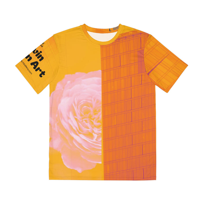 A Flower For You By Kevin Quinn -Romantic Modern Urban Abstract Architecture Graphic Tee — All-Over Print Shirt