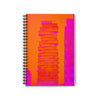 Fashion Show By Kevin Quinn -Neon NYC Cityscape Spiral Notebook — Bright Pink & Orange Urban Journal