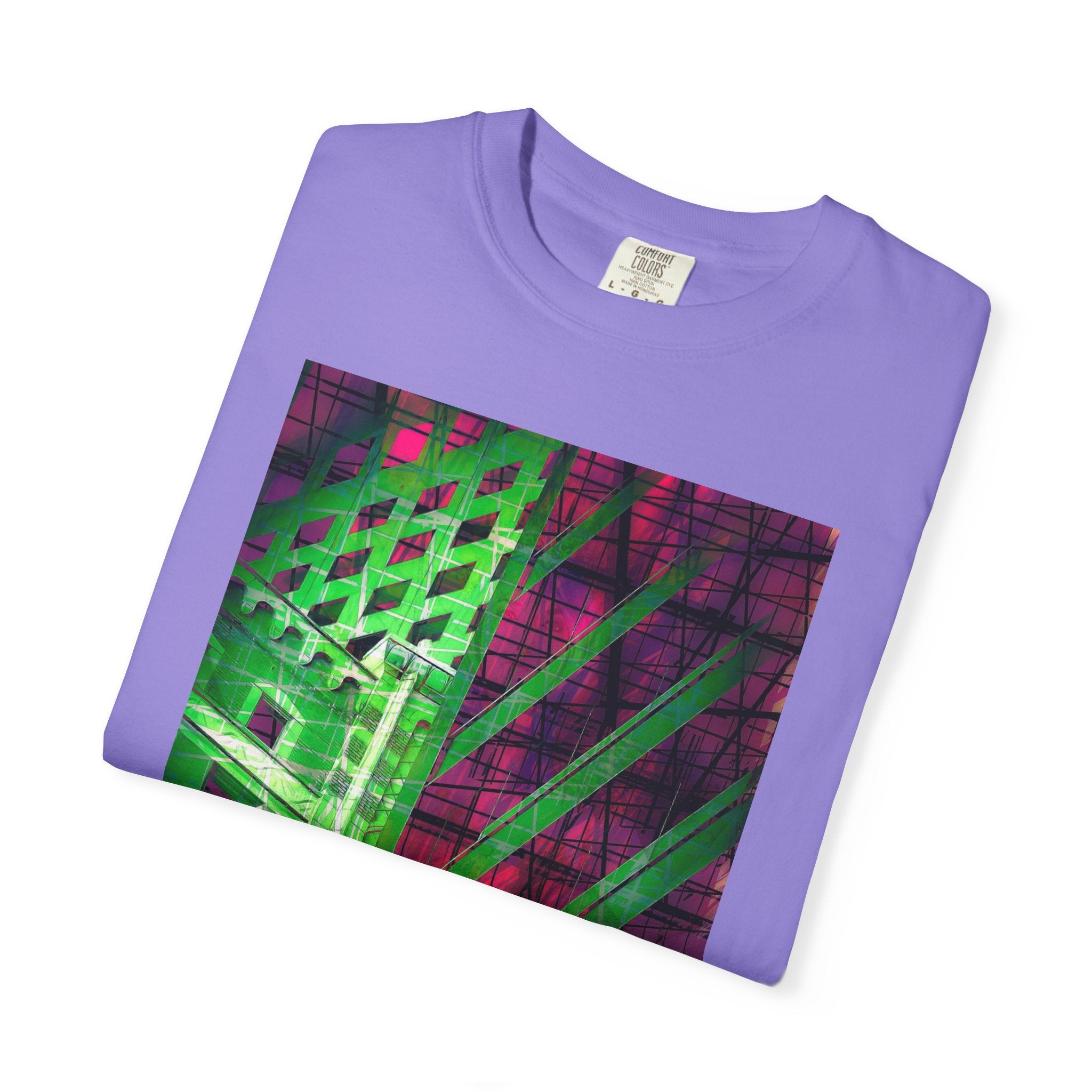 The Fifth Floor Fantasy By Kevin Quinn  -Neon Urban Modern Abstract Architecture Graphic Tee