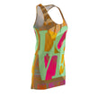 Strike A Pose By Kevin Quinn-Modern Pop Philly Art Racerback Dress — Vibrant All-Over-Print Women's Summer Dress