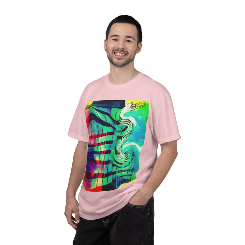 Rooftop Jazz By Kevin Quinn -Abstract Urban Modern Architecture Psychedelic Swirl T-Shirt