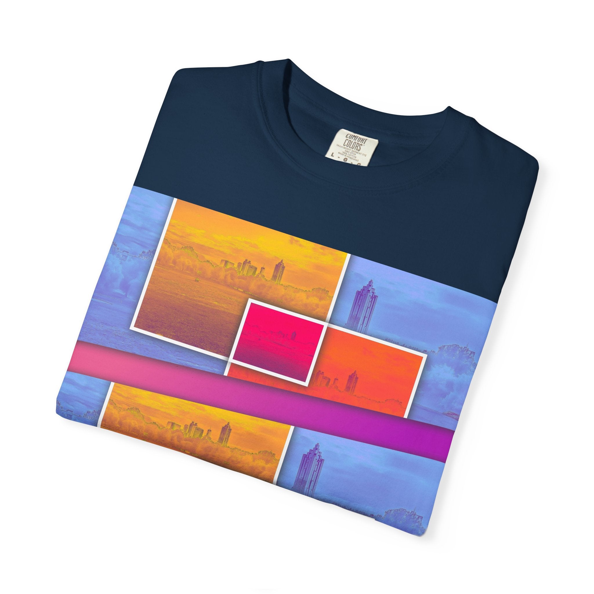 Picnic In The Park With You By Kevin Quinn -Abstract Sunset Blocks Urban Architecture Atlanta T-Shirt