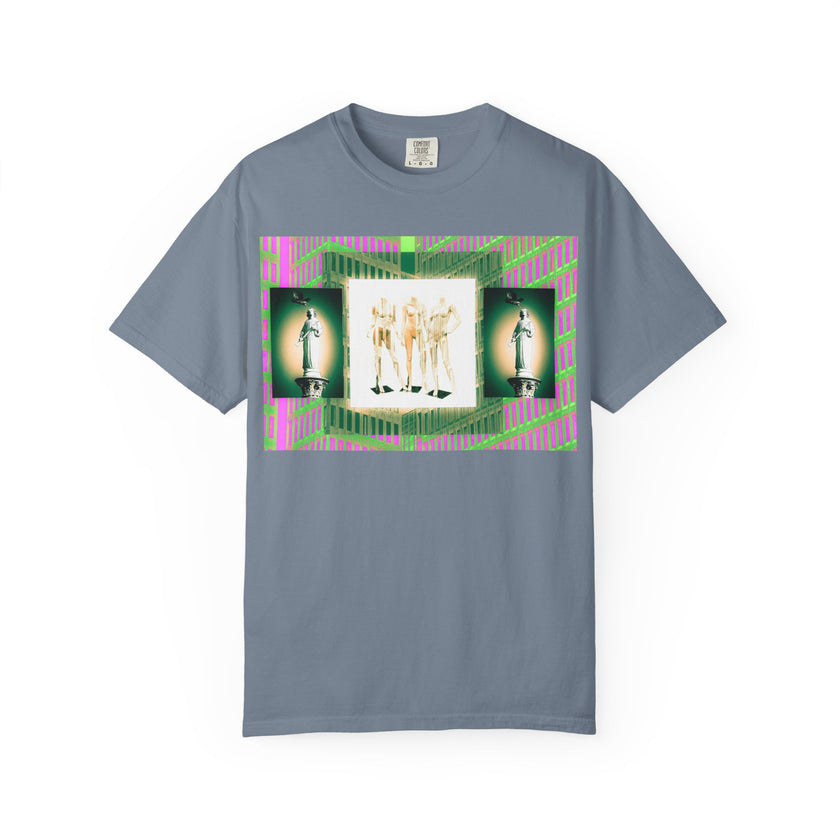 The Past Love Fashion Show By Kevin Quinn -Modern Abstract Architecture T-Shirt — Retro Neon Vintage Graphic Tee