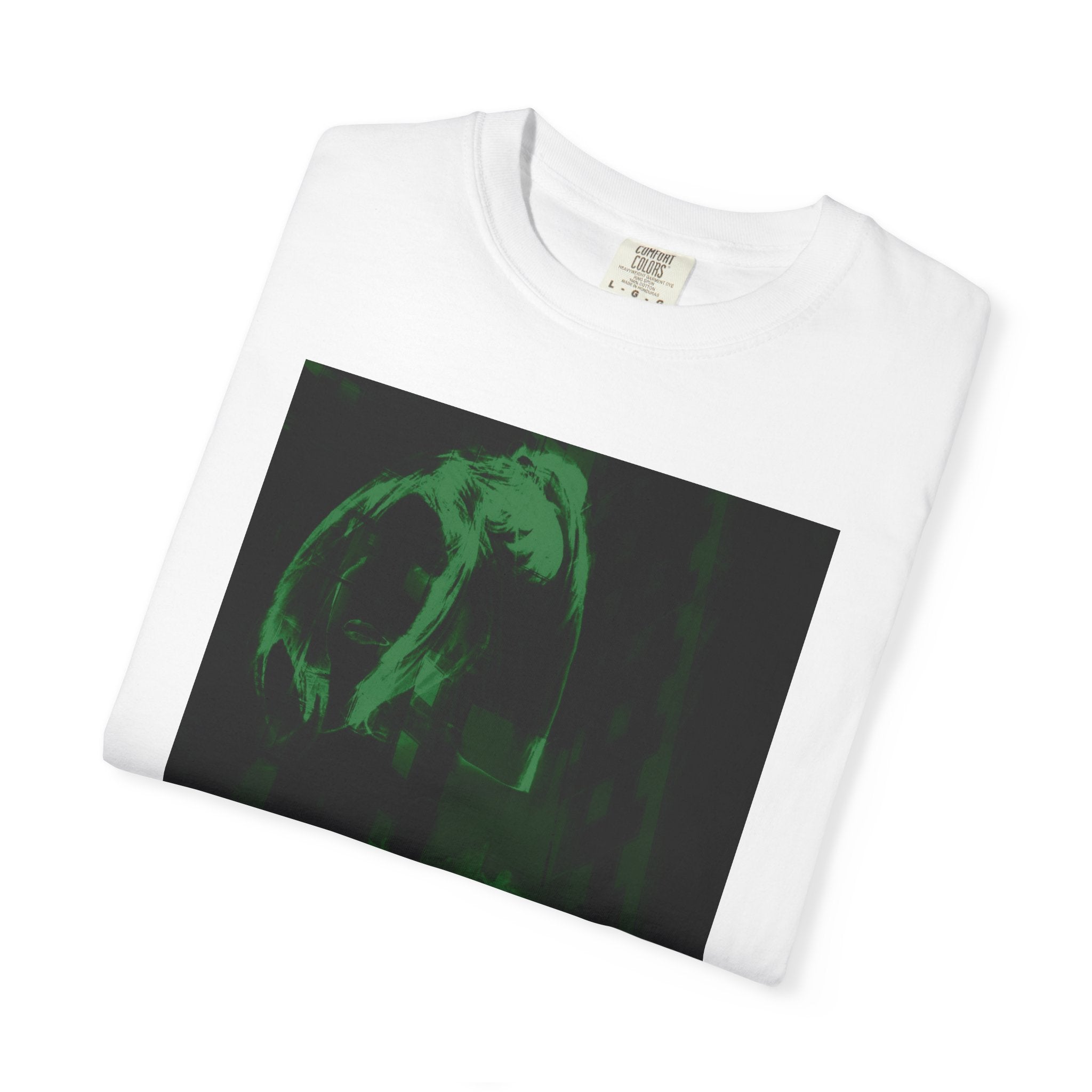 Poison Ivy's Pleasure By Kevin Quinn   -Skull in Green Glow T-Shirt — Neon Urban Architecture Gothic Graphic Tee