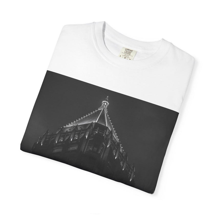 Requiem By Kevin Quinn   -Architectural Nightscape T-Shirt — Gothic Building Photo Tee