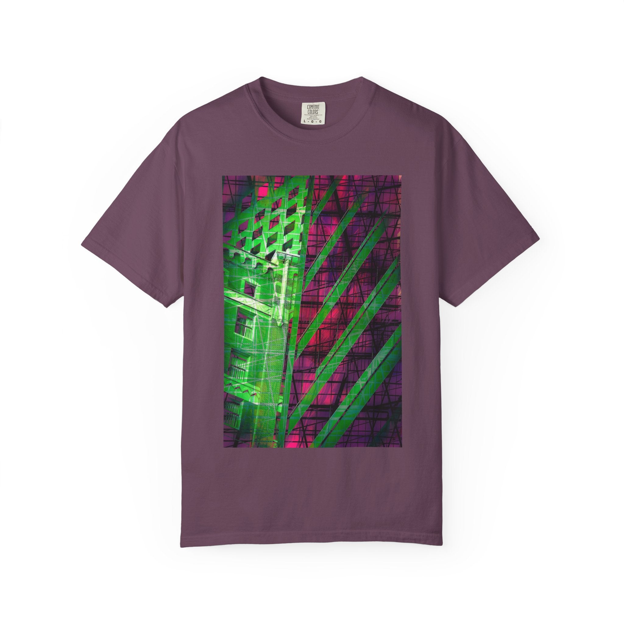 The Fifth Floor Fantasy By Kevin Quinn  -Neon Urban Modern Abstract Architecture Graphic Tee