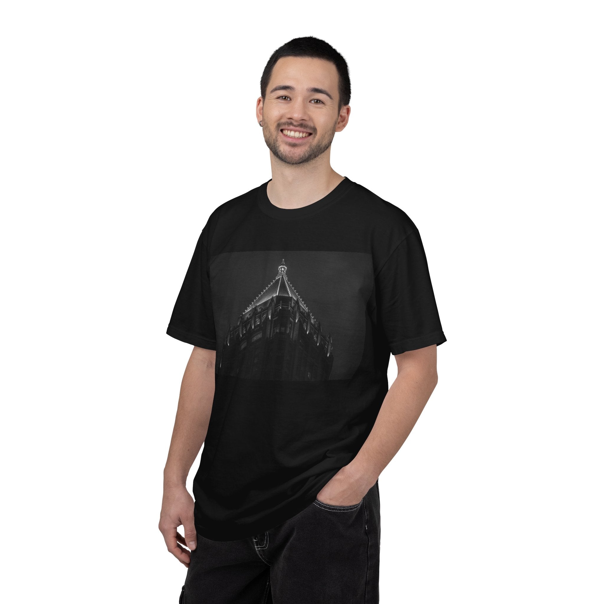 Requiem By Kevin Quinn   -Architectural Nightscape T-Shirt — Gothic Building Photo Tee