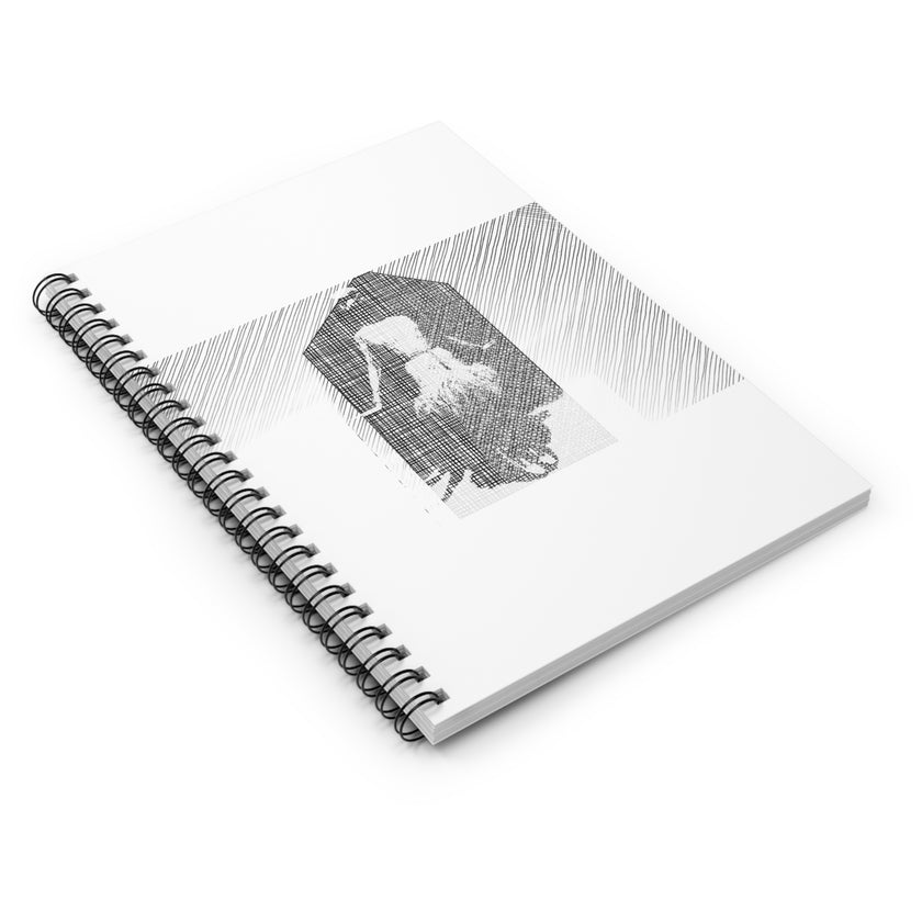 Alice's Snow Globe By Kevin Quinn - Vintage Ballerina Sketch Spiral Notebook — Ruled Journal for Dance Notes & Sketching
