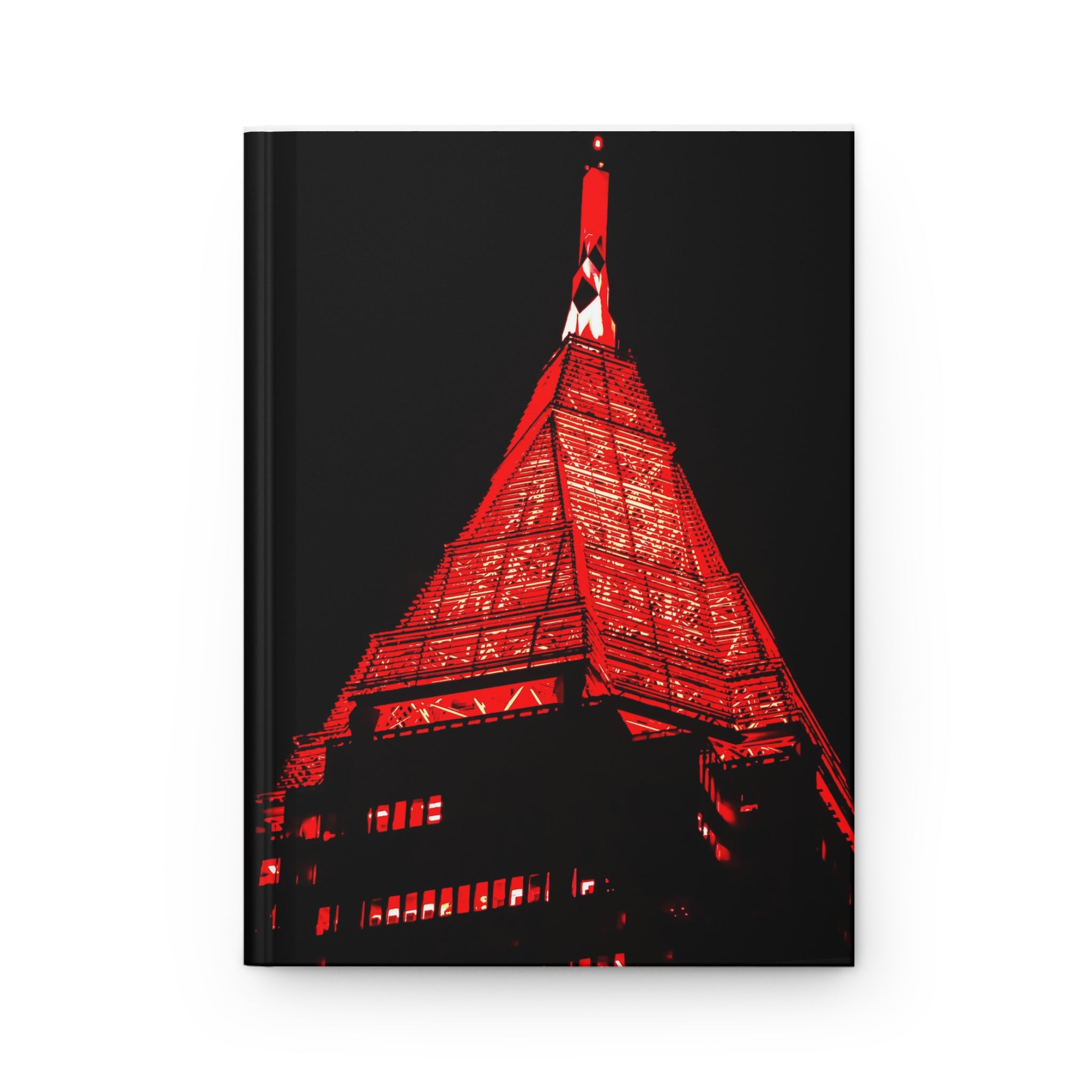 New Sensation By Kevin Quinn - Red Architecture Hardcover Journal — Nightscape Photo Notebook for Travel, Architecture & Urban Photography Fans