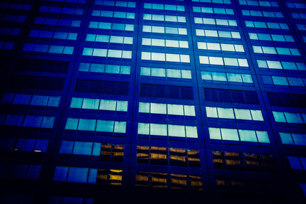 A Morning Blue- Abstract Architecture Photography Print | Modern Wall Art | Digital Download by Kevin Quinn