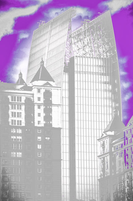 A Purple Sky For You- Abstract Architecture Photography Print | Modern Wall Art | Digital Download by Kevin Quinn