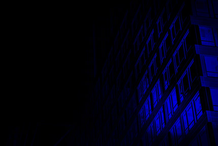Blue On Black- Abstract Architecture Photography Print | Modern Wall Art | Digital Download by Kevin Quinn