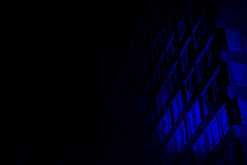 Blue On Black- Abstract Architecture Photography Print | Modern Wall Art | Digital Download by Kevin Quinn